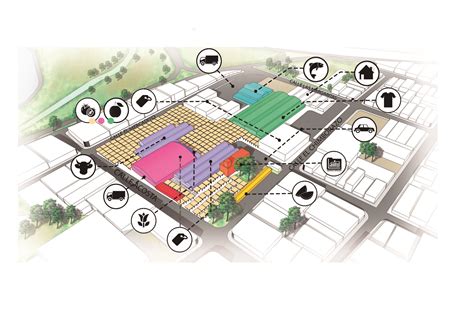 Mapa de ubicación y distribución de niveles del Mercado Municipal de Punta Arenas