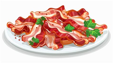 foto de tocino laminado en un plato