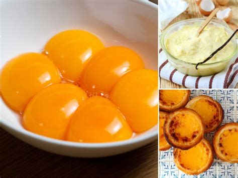 Foto de los ingredientes básicos para preparar sambayón: yemas de huevo, azúcar y vino dulce